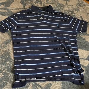 Ralph Lauren Dark Blue Polo with Light Blue Stripes